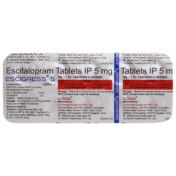 escigress 5mg tablet 10's